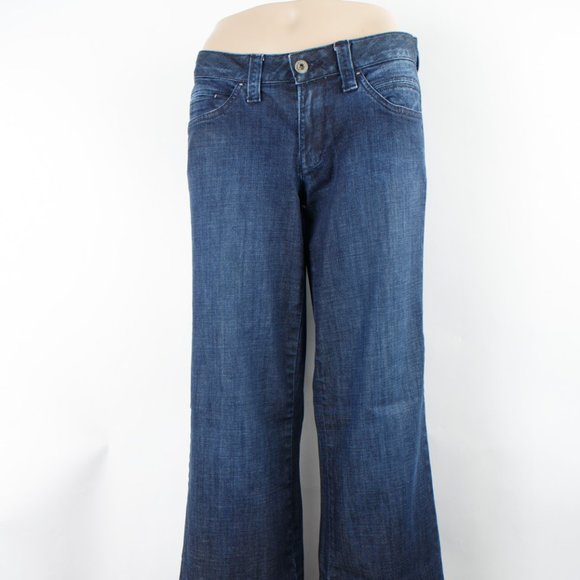 Lucky Brand Trousers 2 (28 X 30) Women's Denim Trousers Dark Wash Zip Fly - Picture 1 of 12